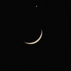 三日月と金星