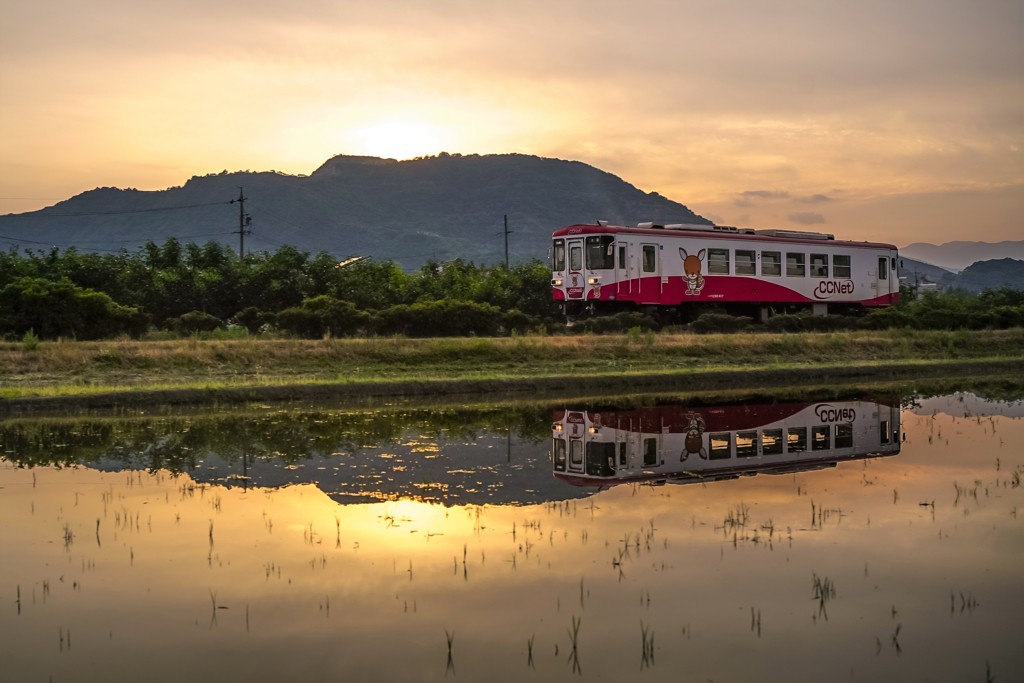 夕暮れの樽見鉄道