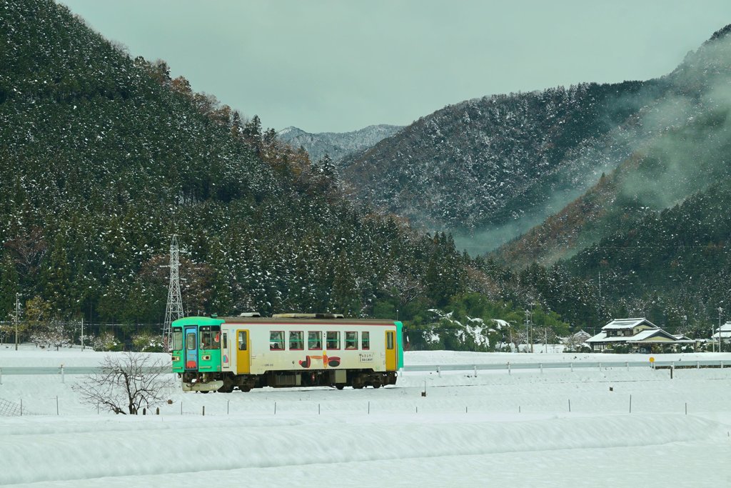 雪の樽見鉄道　2