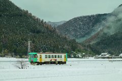 雪の樽見鉄道　2