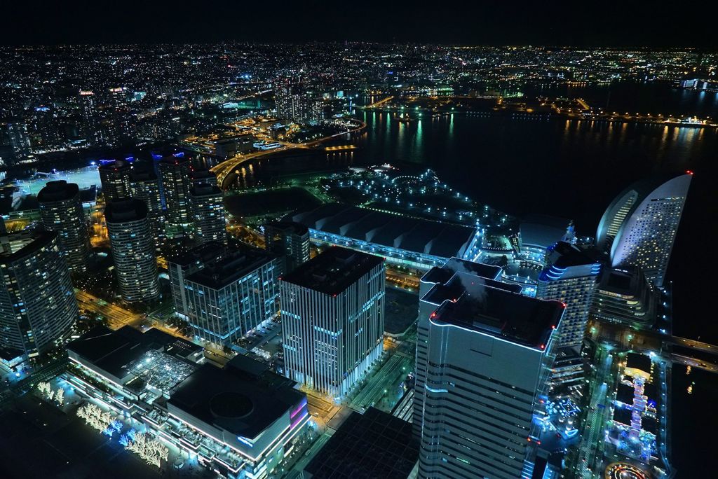 ランドマークタワーより見る横浜