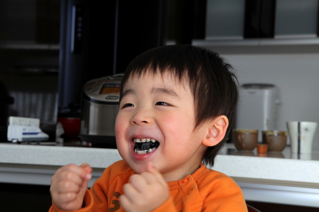 孫の笑顔