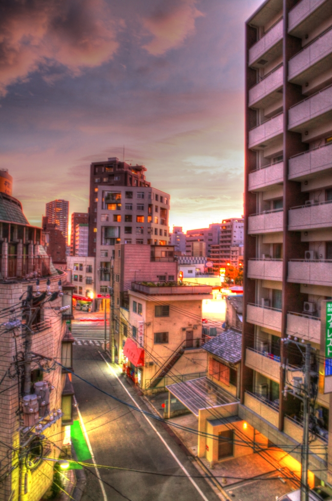 西の空