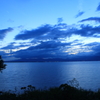 琵琶湖と夕日～その３