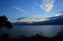 琵琶湖と夕日～その２