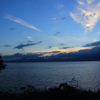 琵琶湖と夕日～その２