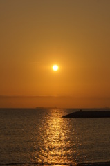 海・夕