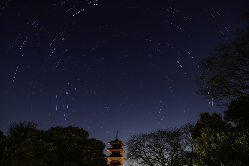 池上の空に