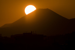 今夕のダイヤモンド富士