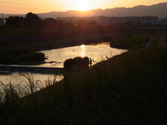 夕日