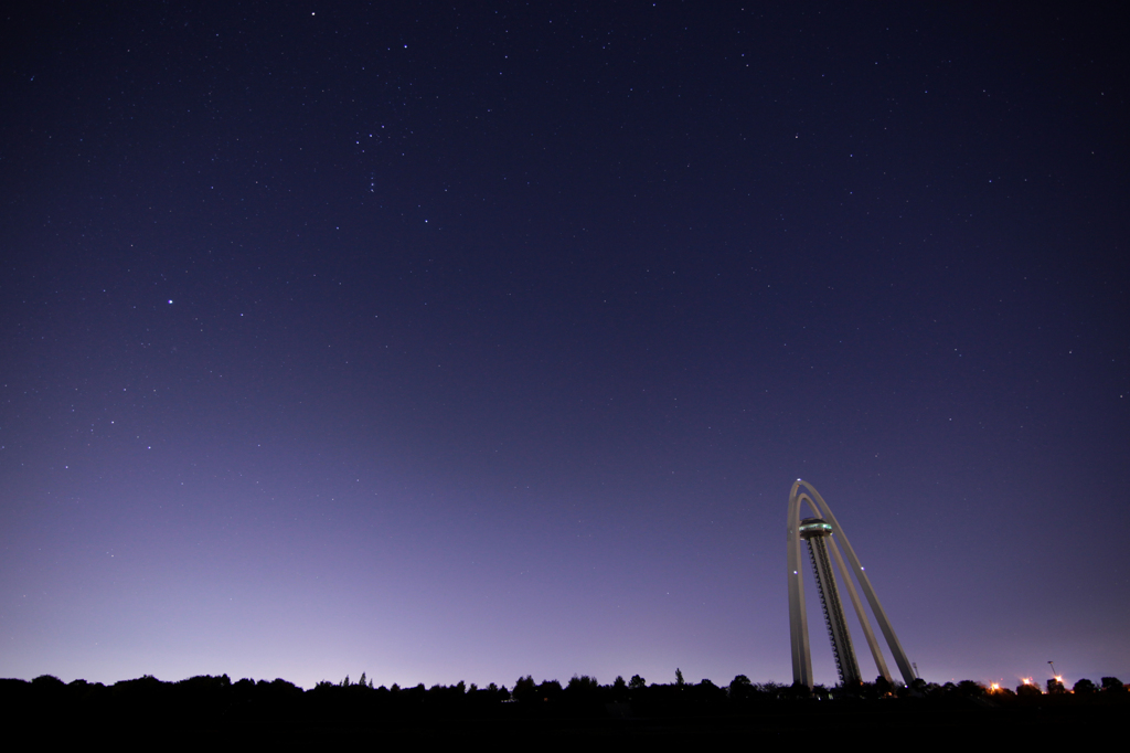 星空の下で