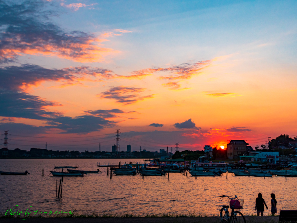 晩夏の夕景色..