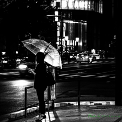 雨の街角で..