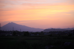 筑波山の夕景