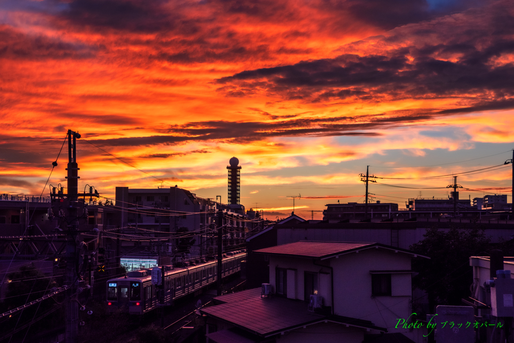 夕焼の街で..
