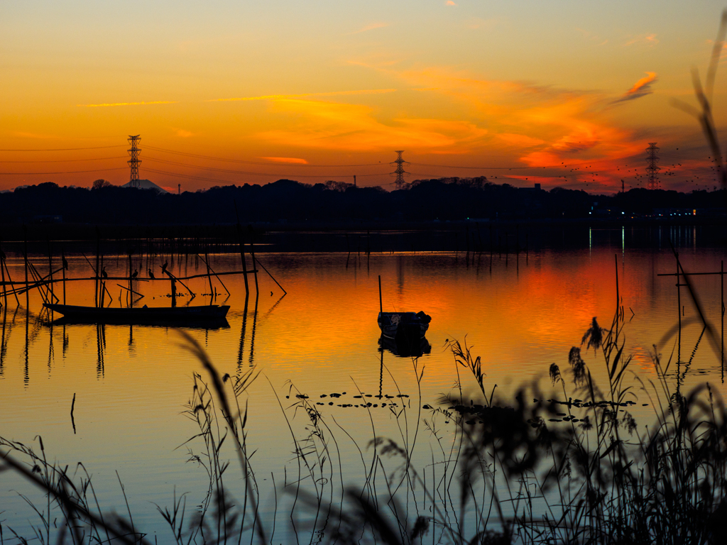 夕暮れの手賀沼風景..＃13