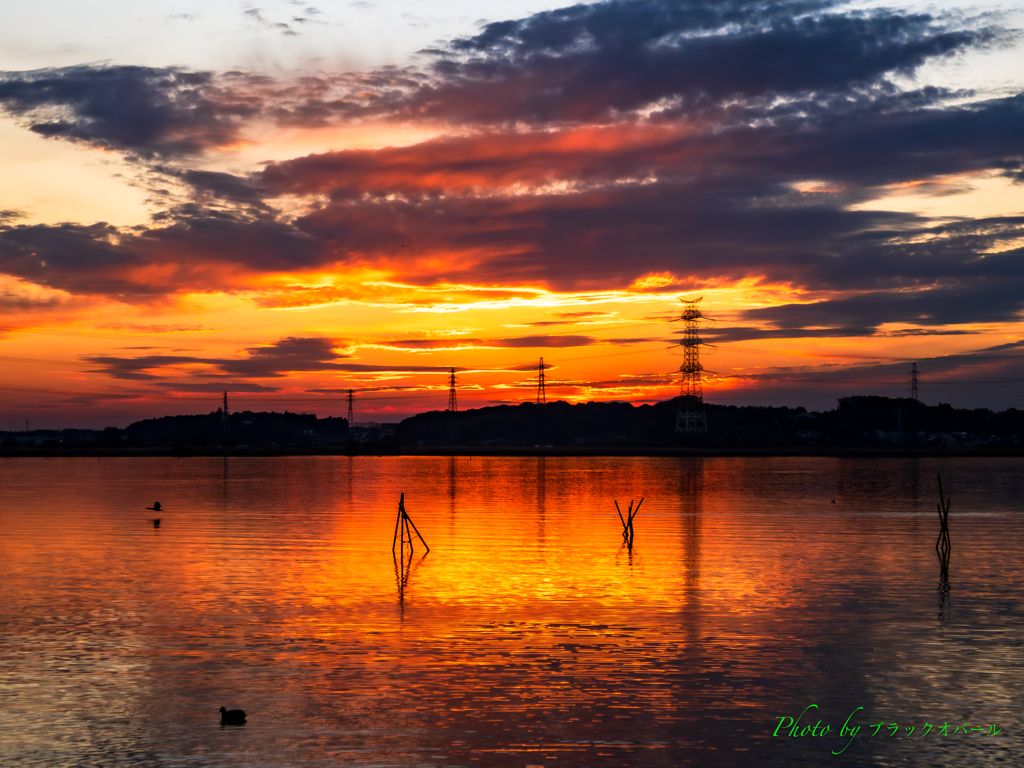 夕焼け雲の夕暮れ..