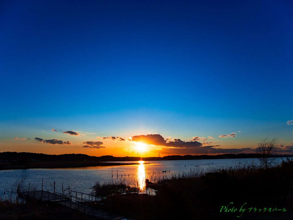 手賀沼夕景.. 〜 ディープブルー 〜