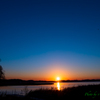 落日の碧空..