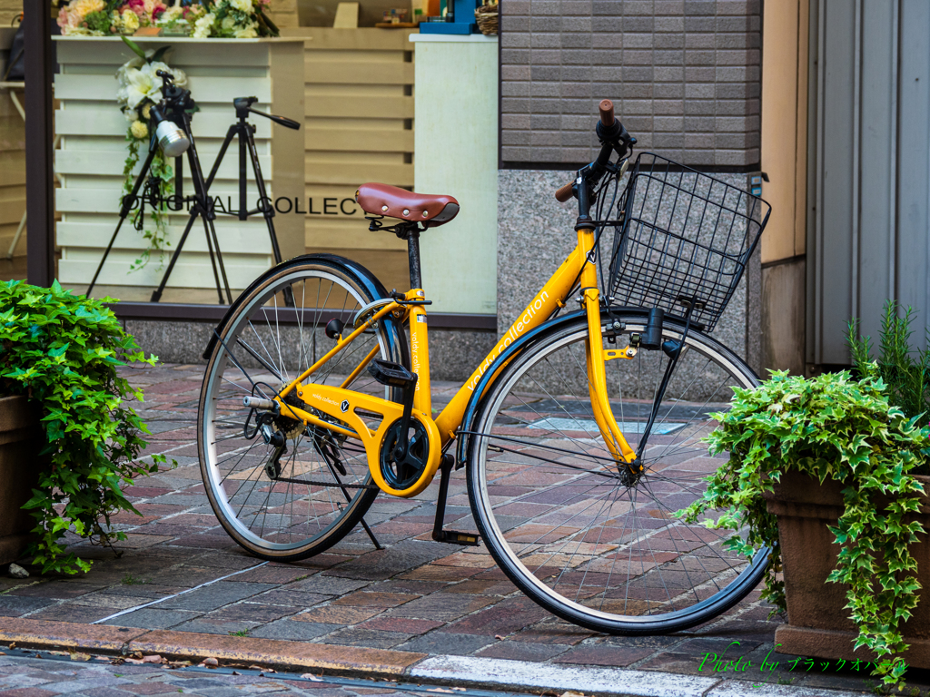 街角の自転車..