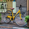 街角の自転車..