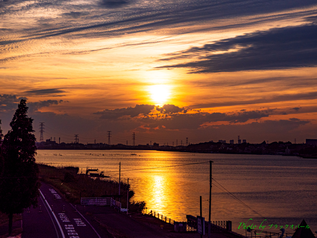 手賀沼夕景..(’23.06.04）