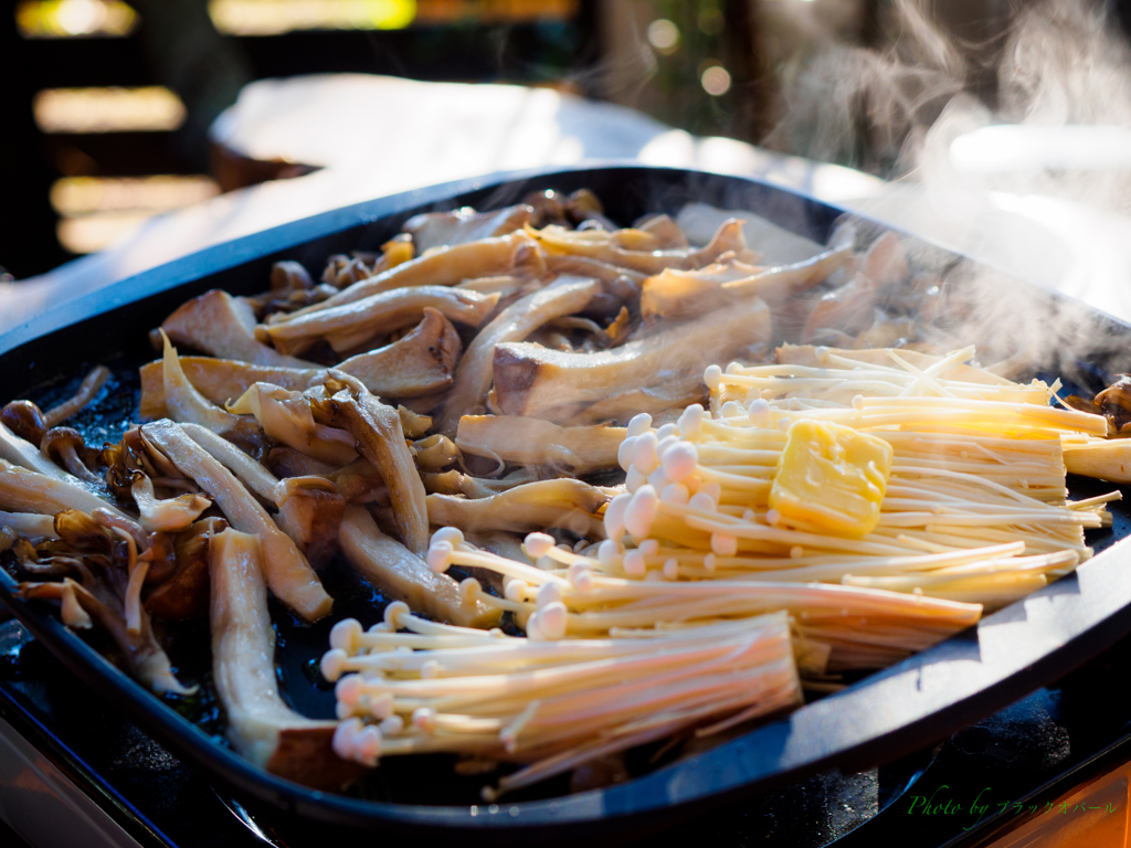 キノコの鉄板焼き♪