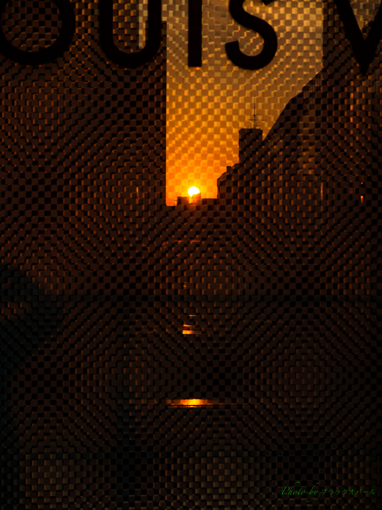 夕陽の街並..
