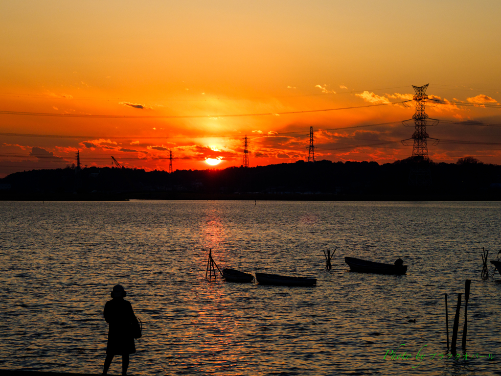 沈みゆく夕日を眺めながら・・・