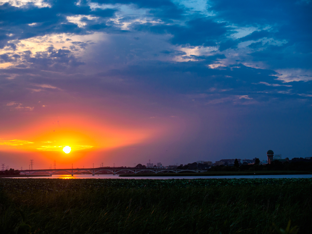 手賀沼の夕日..＃2