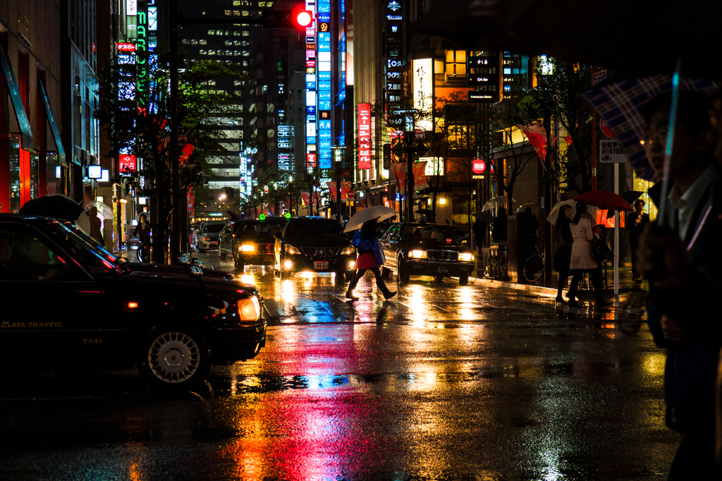 雨の街角〜銀座の夜..