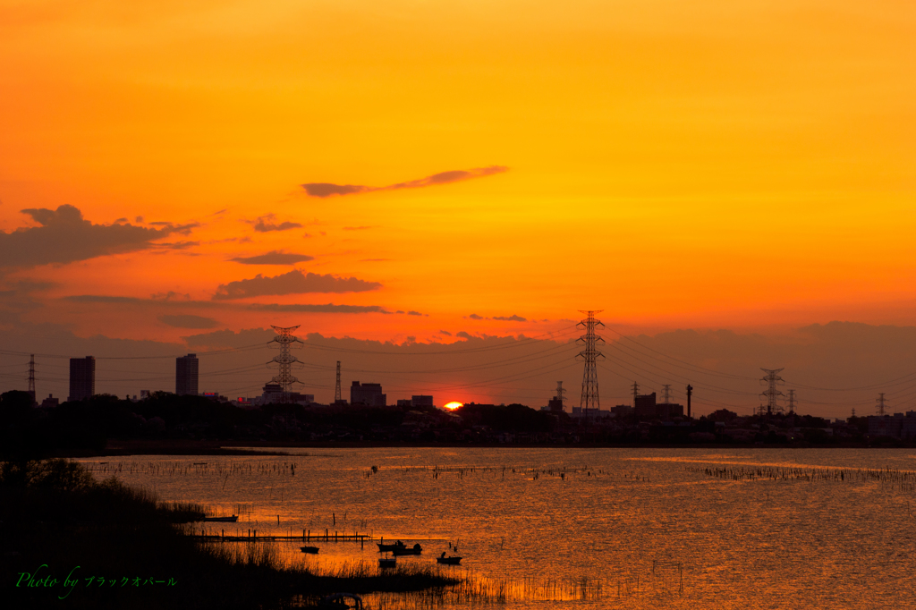 Sunset.