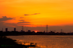 Sunset.