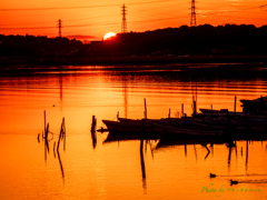 夕日が沈む・・・