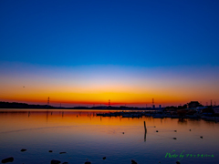 黄昏の手賀沼..