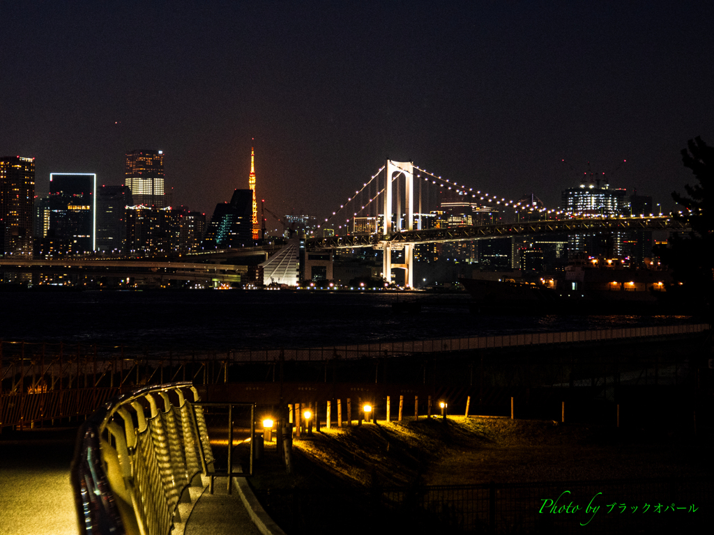 東京タワーのある夜景..
