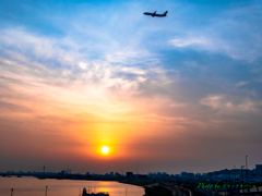 夕空高く..