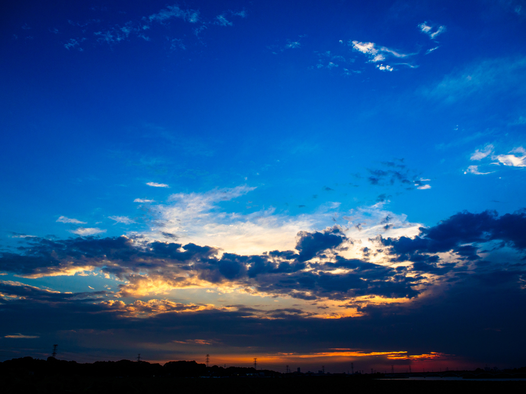 手賀沼 夏の夕暮れ風景 By ブラックオパール Id 写真共有サイト Photohito