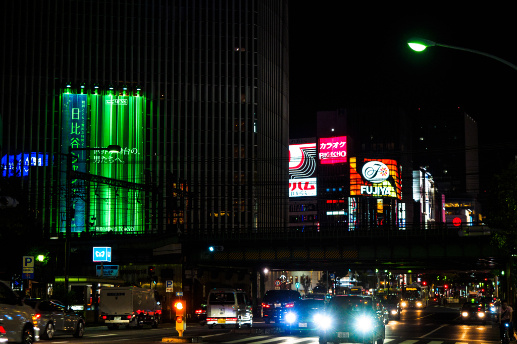 晴海通り夜景..