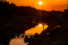 夕陽の運河（その２）..