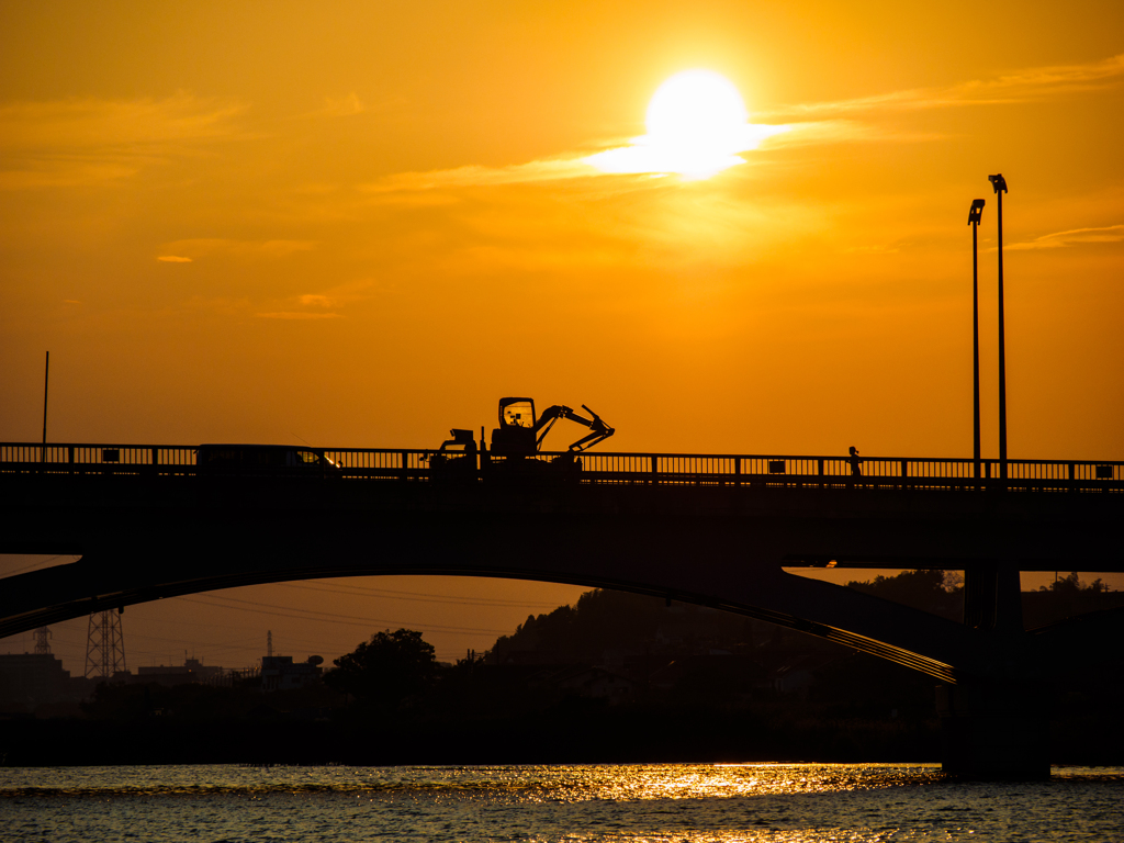 橋上の夕日..＃1