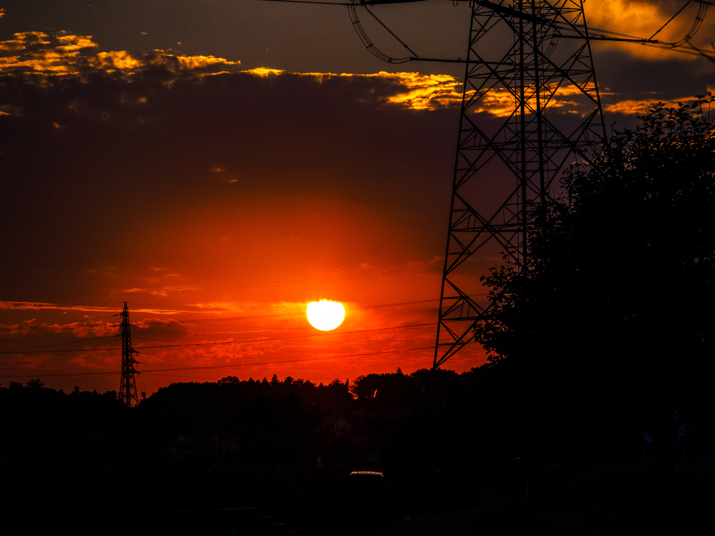 夕日・・
