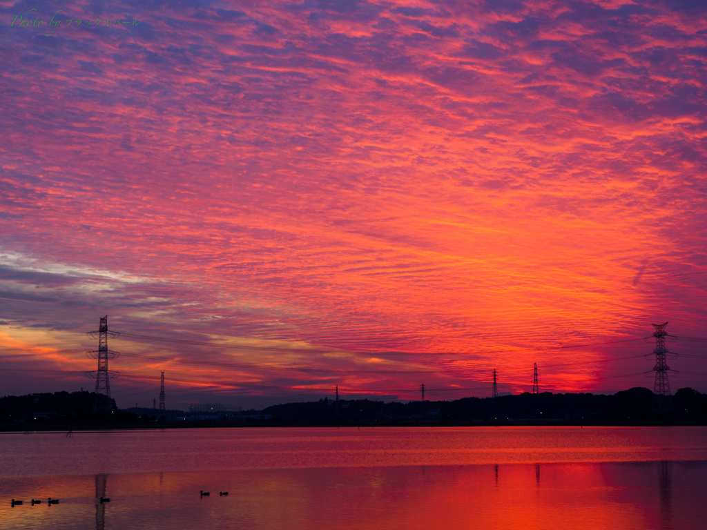 思い掛けず夕焼け・・