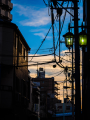 路地裏の夕暮れ..