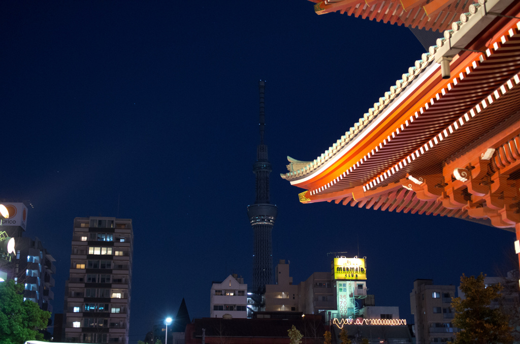 浅草寺にて