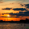 春の夕暮れ..