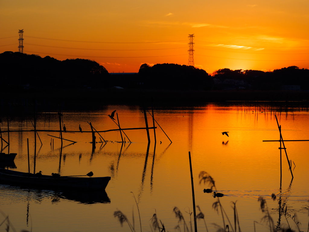 夕暮れの手賀沼風景..＃5