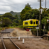 ムーミン列車を見送る
