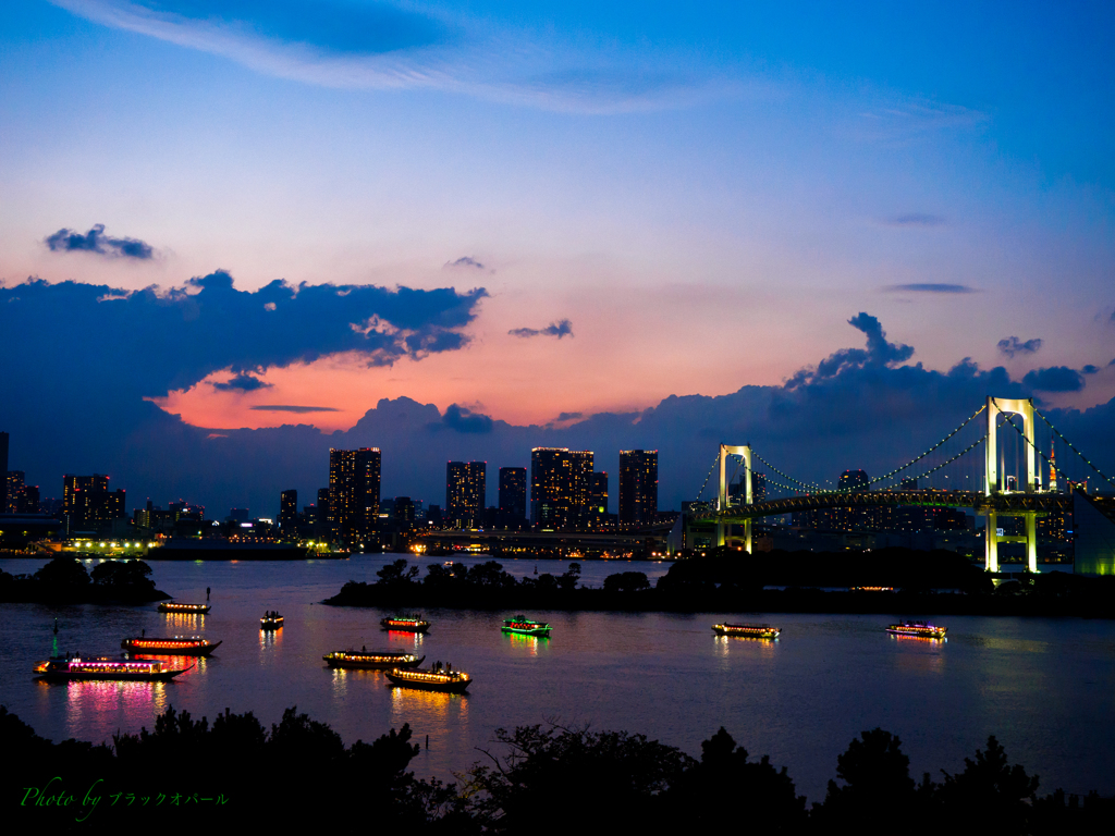 お台場〜夕闇迫る頃..