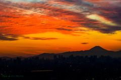 夕焼け雲と富士山..＃2